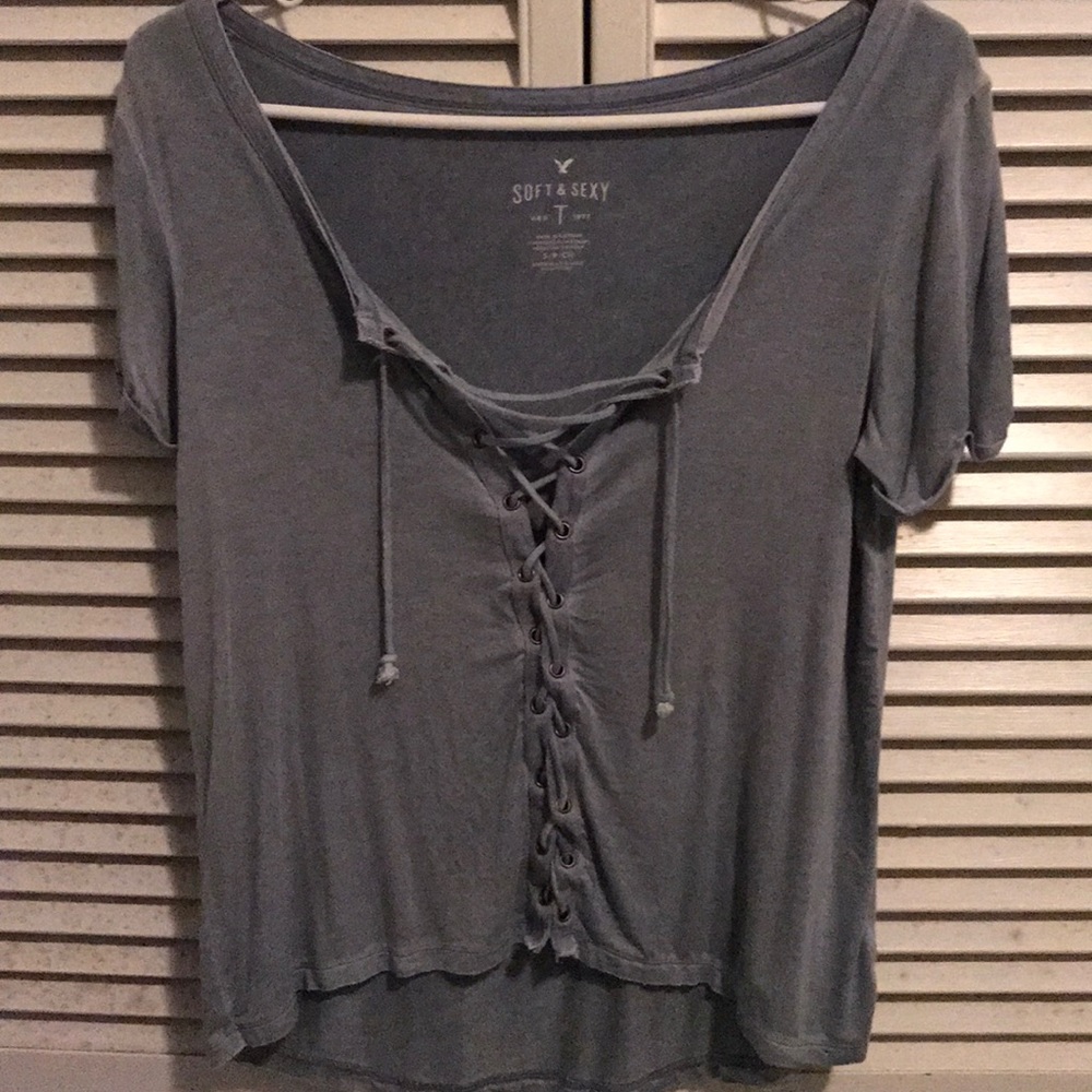 AE Lace Up Top NWOT